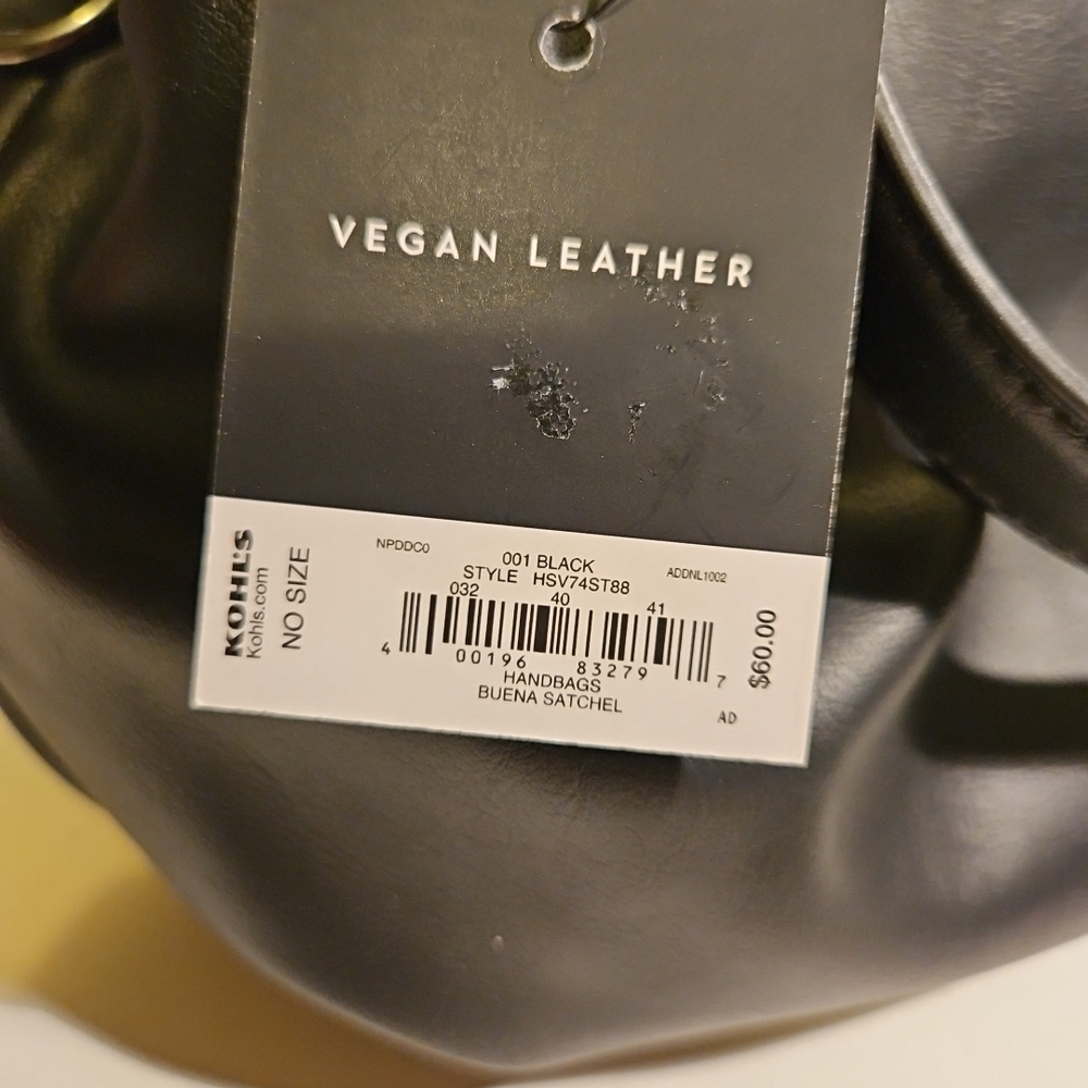Black Vegan Leather Women's Bag - Picture 2 of 10